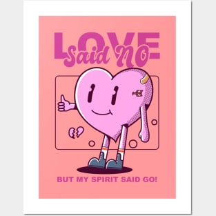 Vintage Valentine: Love said no and Cartoon Charms Posters and Art